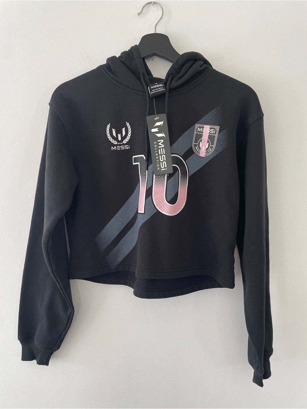 Messi #10 Cropped Hoodies Size XS